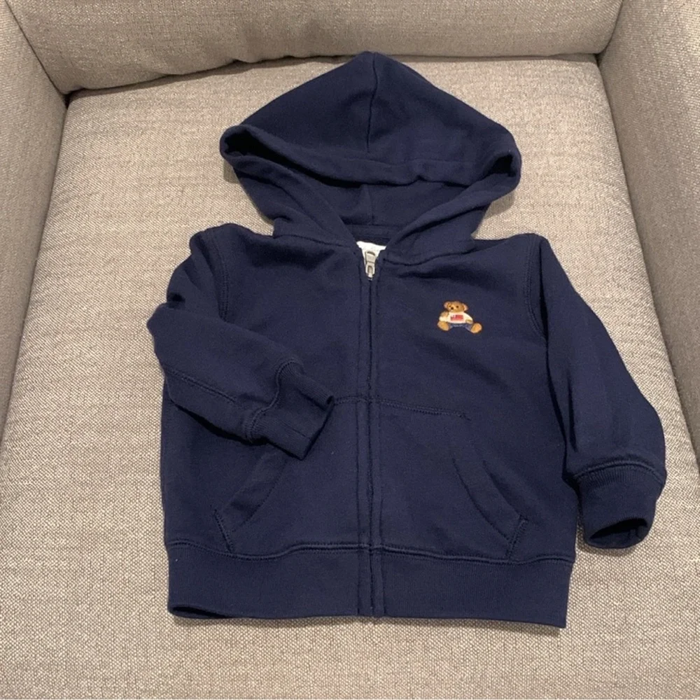 Polo Ralph Lauren Bear French Terry Hoodie & Pant Set 9 mo.